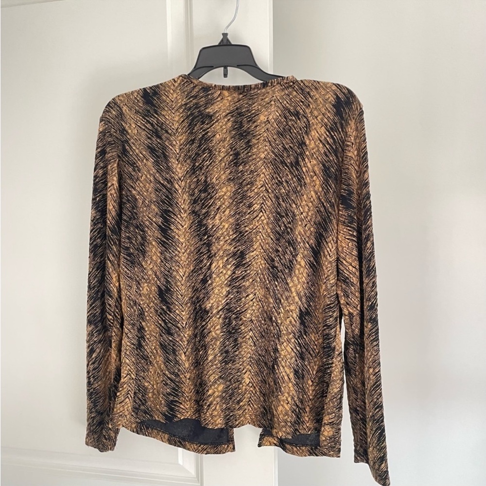 Choices Vintage Cardigan Sweater Size S Black and Gold - Picture 3 of 9